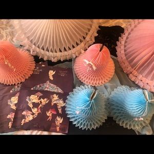 Vintage baby shower decorations.